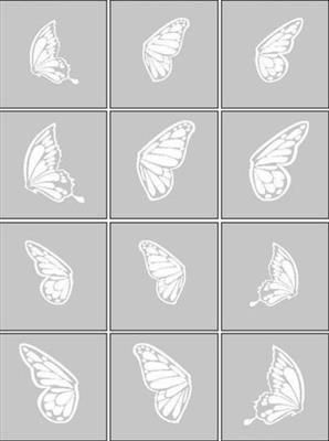 Airbrush Schablone Butterfly Wings Collection