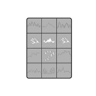 Airbrush Schablone Landschaft